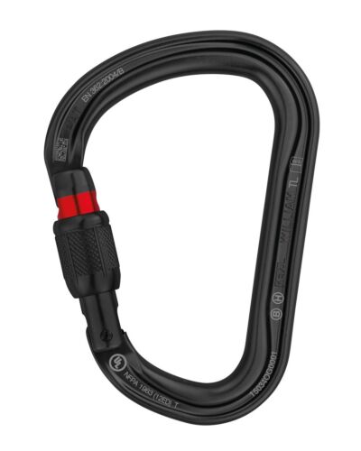 Petzl Karabin William Screw Lock, Sort 