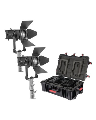 Astera Pluto Fresnel Kit 15-60°, 80W, RGBMA, med charging case