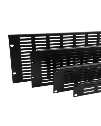 Rackpanel - Ventileret - Sort - flere str. 