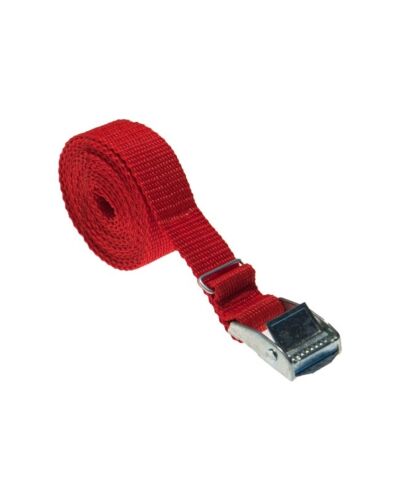 Spænderem 200 cm x 25 mm - Rød