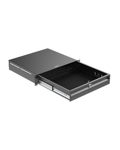 CAYMON RD220L/B 19" rack drawer - 2 unit - with lock