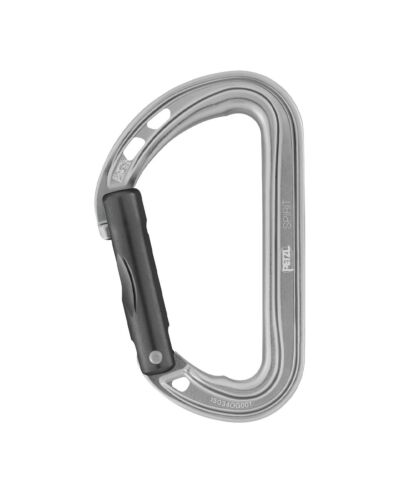 Petzl SPIRIT Letvægts Karabin, Lige Låsepal, Grå