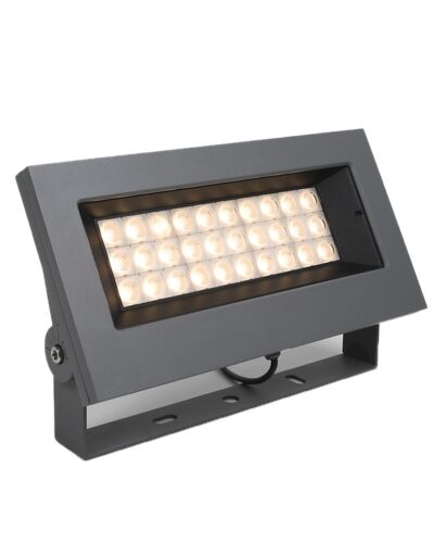 PROLED Wallwasher Dubai 7500, 100W, Varm Hvid, IP65, 24v, 14° - 70°