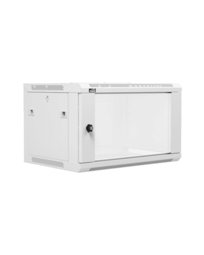 CAYMON 19” wall mount rack - 6 units - 450mm depth - Removable back White version