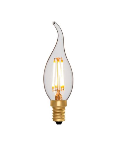 Zico Lighting LED Flammetformet Kertepære, 230V, 4W, E14, 280lm, 2200K, Klar