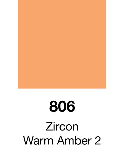 Zircon 806 LED Filter Rulle – Warm Amber 2 / 5500K til 3000K  - 305 x 120 cm