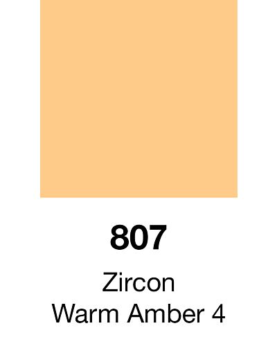 Zircon 807 LED Filter Rulle – Warm Amber 4 / 4000K til 3000K  - 305 x 120cm 