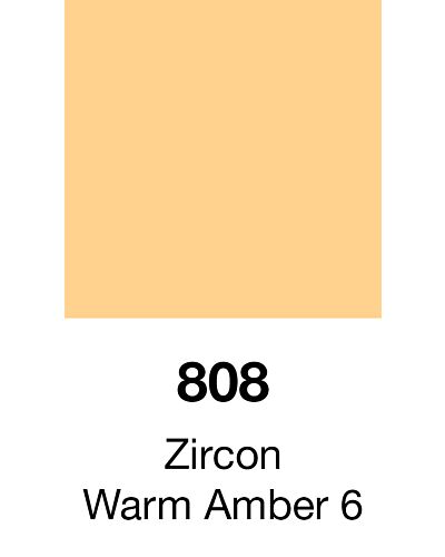 Zircon 808 LED Filter Rulle – Warm Amber 6 / 3500K til 3000K  - 305 x 120cm 