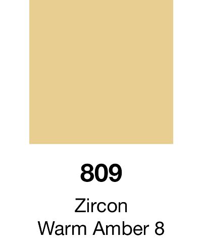 Zircon 809 LED Filter Rulle – Warm Amber 8 / 3000K til 2700K - 305 x 120cm 